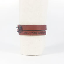 Double Wrap - The Leather Word Bracelet™  Jeremiah 17:7