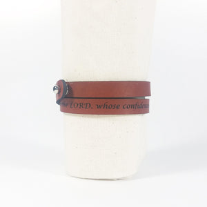 Double Wrap - The Leather Word Bracelet™  Jeremiah 17:7