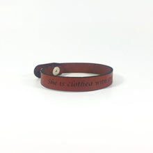Single Wrap - The Leather Word Bracelet™  Proverbs 31:5